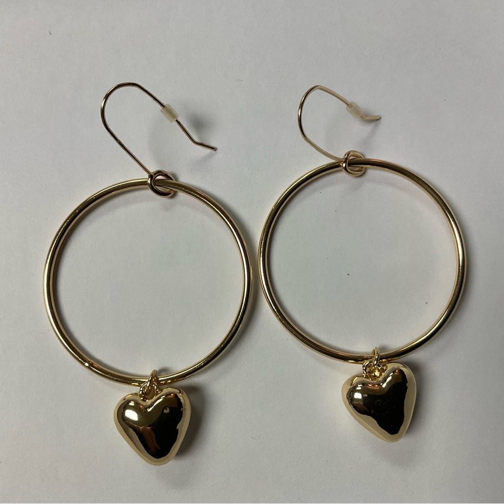Robert Lee Morris Heart Hoop Earrings